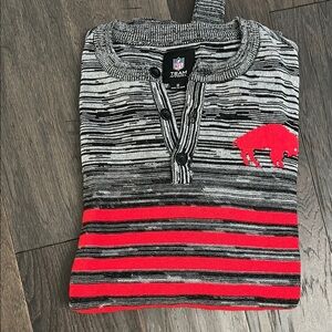 Buffalo Bills Striped Black and Red Sweater